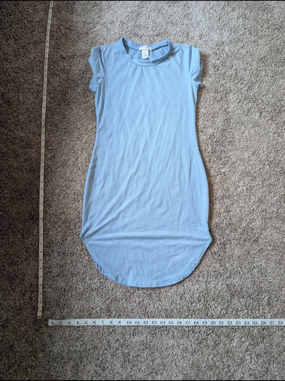 January 7 Light Blue Cap Sleeve Dress